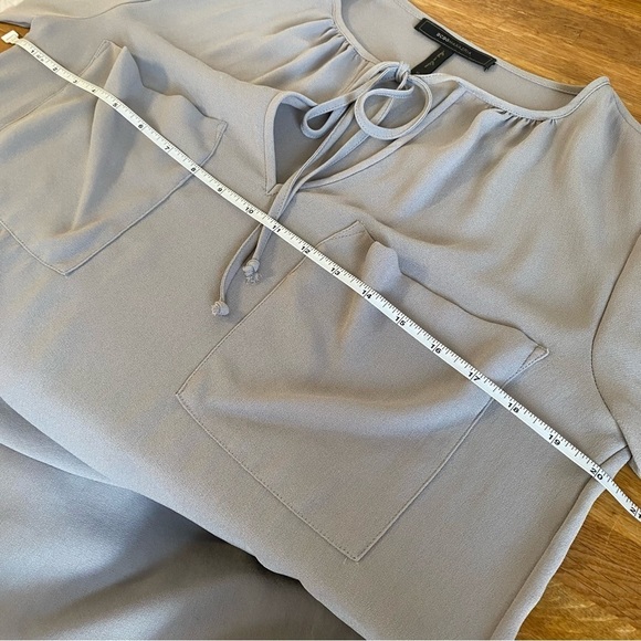 BCBG Maxazria Darell Opal Gray Tunic Long Sleeve Dress Size Medium - Picture 9 of 9